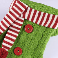 Scarf Knit Christmas Stockings
