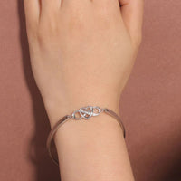 Infinity Heart Bracelet Bangle Crystal Love Forever Symbol Charm Bracelets
