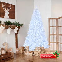 FCH 7ft 1346 Branches Automatic Tree Structure PVC Material 500 Lights Cool Color 8 Modes Christmas Tree White
