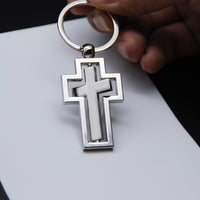 Cross Metal Keychain
