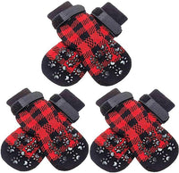 Plaid Dog Socks Cotton Socks Pet Supplies
