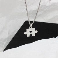 Couple Puzzle Love Necklace
