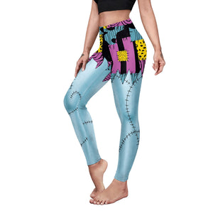 Pantalon de nuit d'horreur de noël, Leggings façonnant les hanches à impression numérique Sally Halloween