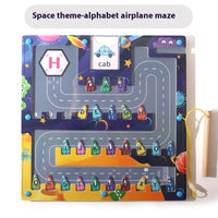 Magnetic Letters Matching Walking Parking Maze Letters Early Cognitive Education Educational Toys
