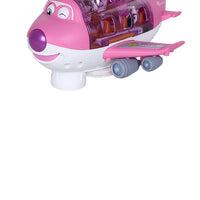 Bump And Go Action Toddler Toy Plane With LED Flashing Light Sound