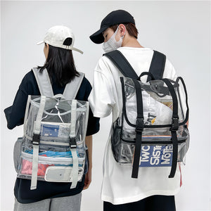 Transparent Flap Top Backpack
