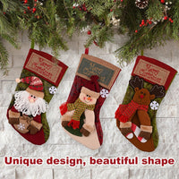 Christmas Stocking 3D Santa Reindeer Snowman
