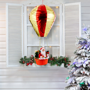 Hanging Hot Air Balloon with Santa