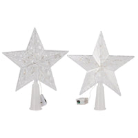 Christmas Tree Top Star Transparent With Lights
