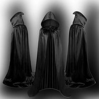 Halloween Cloak Costumes Wizard Cloak For Children Hooded Capes Mantle Black Party Decoration
