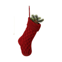 Knit Solid Color Christmas Stockings
