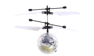 Colorful Induction Suspension LED Flashing Crystal Ball Helicopter Flying Ball Disco Magic Children Toy Gift