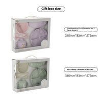 Children's Tableware Set Solid Food Bowl Spoon Baby Gift Package