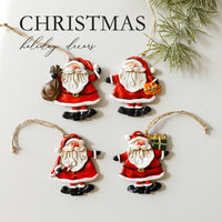 Santa Snowman Gingerbread Man Resin Ornaments
