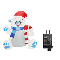 Christmas Inflatable Dog 1.2m Christmas Bear Lighting Decoration
