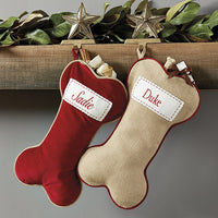 Name Tag Jute Dog Bone Stockings
