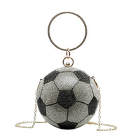 Bolsos con cadena joya con forma de fútbol y baloncesto