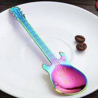Guitar Coffee Spoon Set Stainless Steel Dessert Ice Cream Spoon Tea Spoon Coffee Accessories
