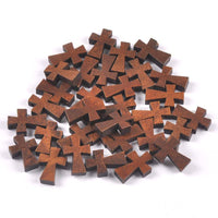 Cuentas de cruz de madera (50 piezas)
