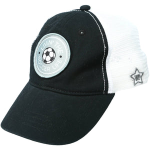 Soccer Life - Black Adjustable Mesh Hat