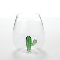 Tasse en verre de jus de lait créative tridimensionnelle en forme d'animal et de plante
