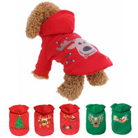 Pet Dog Christmas Clothes Coat Cotton Hooded Sweatshirt
