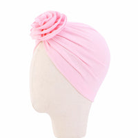 Baby Solid Color Photography Fashion Pan Flower Bandana Hat
