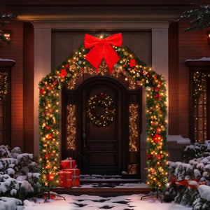 Christmas Artificial Tree Archway Decoration, Realistic PVC Holiday Tree Arch Frame For Outdoor Indoor Room Festival Party Wedding Garden, Roof Top