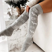 Winter Christmas Warm Knitted Over-the-Knee Socks