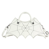 Halloween Spider Web Shape Shoulder Bags Personality Batgirl Tide Pu Handbags Fashoin Messenger Crossbody Bag
