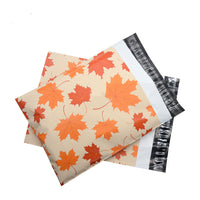 Maple Leaf Print Poly Mailers (100 Pcs)