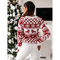 Christmas Elk Long Sleeve Knitted Sweater
