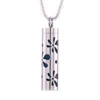 Cylinder Love Aromatherapy Pendant Perfume Essential Oil Stainless Steel Necklace
