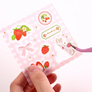 Strawberry Back Garden 100pcs Sticker Gift Box