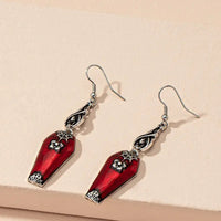 Halloween Earrings Ins Style Red Bat Spider Retro Vampire Earrings
