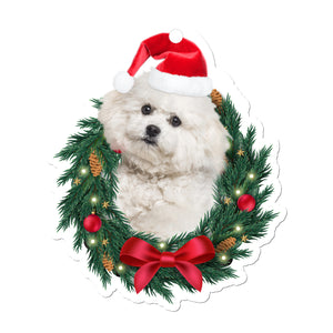 Acrylic Dog Wreath Ornaments