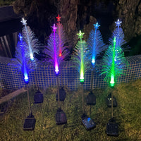 Fiber Optic Christmas Trees Solar Outdoor Stake Lights
