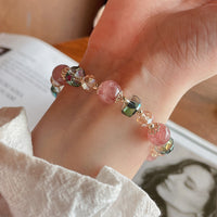 Simple Natural Strawberry Crystal Bracelet
