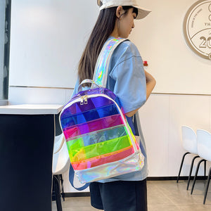 Transparent Rainbow PVC Backpack