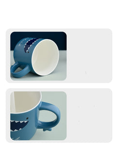 Regalo creativo de la actividad de la taza de la pareja de cerámica del tiburón