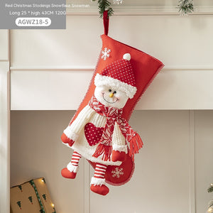 Cloth Santa Claus Cartoon Christmas Tree Hanging Decoration Stockings