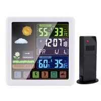 Wireless Weather Clock Multifunctional Color Screen Touch Key