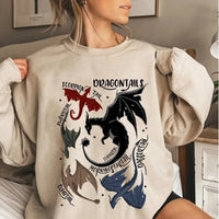 Retro Dragon Tails College Sweatshirt
