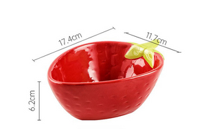 Strawberry Bowl Ceramic Fruit Salad Bowl