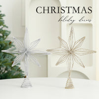 Silver or Gold Sparkling Christmas Tree Topper