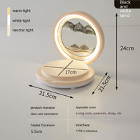 Creative Quicksand Painting Mobile Phone Charging Bluetooth Speaker Desk Lamp