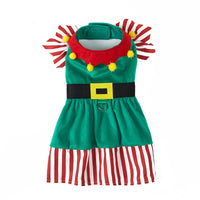 Cute Christmas Elf Dog Dress
