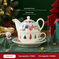 Gift Box British Teapot Gold-plated Coffee Set Ceramic Tea Set Christmas Gift
