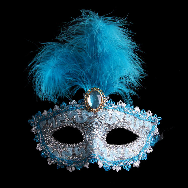Leather Feather Mask Ball Party Mask