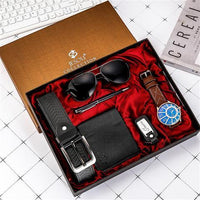 Watch Wallet Sunglasses Belt Gift Box Set (Mens)